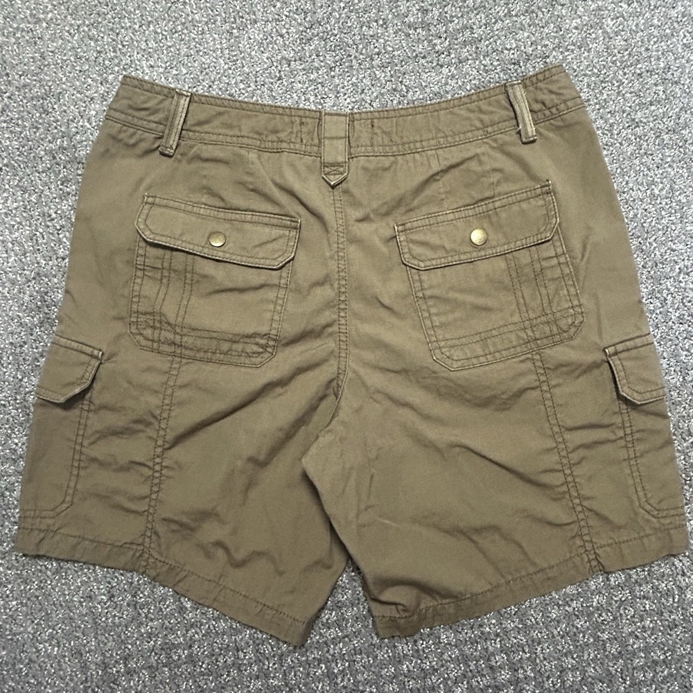 Eddie Bauer Ripstop Cargo Shorts- Women's 6 -Olive/Taupe Outdoor Hiking Camping - Picture 4 of 9